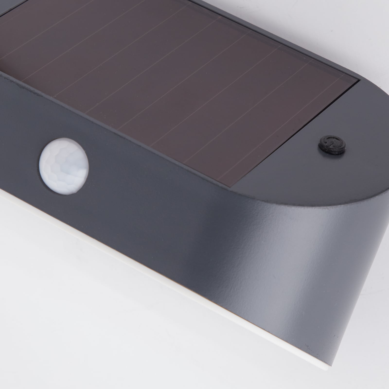 LED solcelle-vegglampe med bevegelsessensor antrasitt IP44 Searchlight bakside