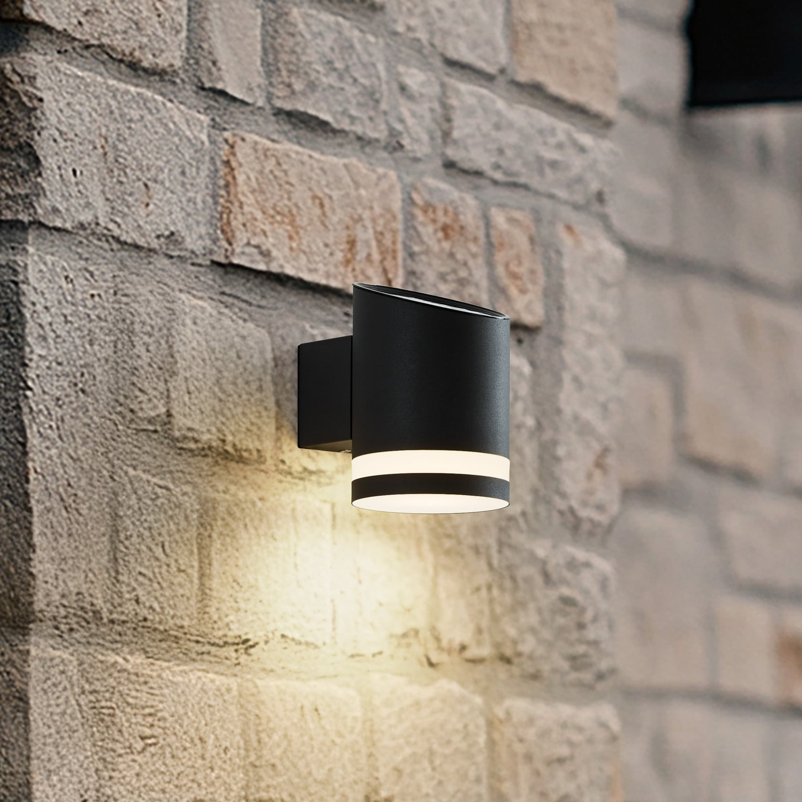 LED solcelle vegglampe Bentlas antrasitt forside