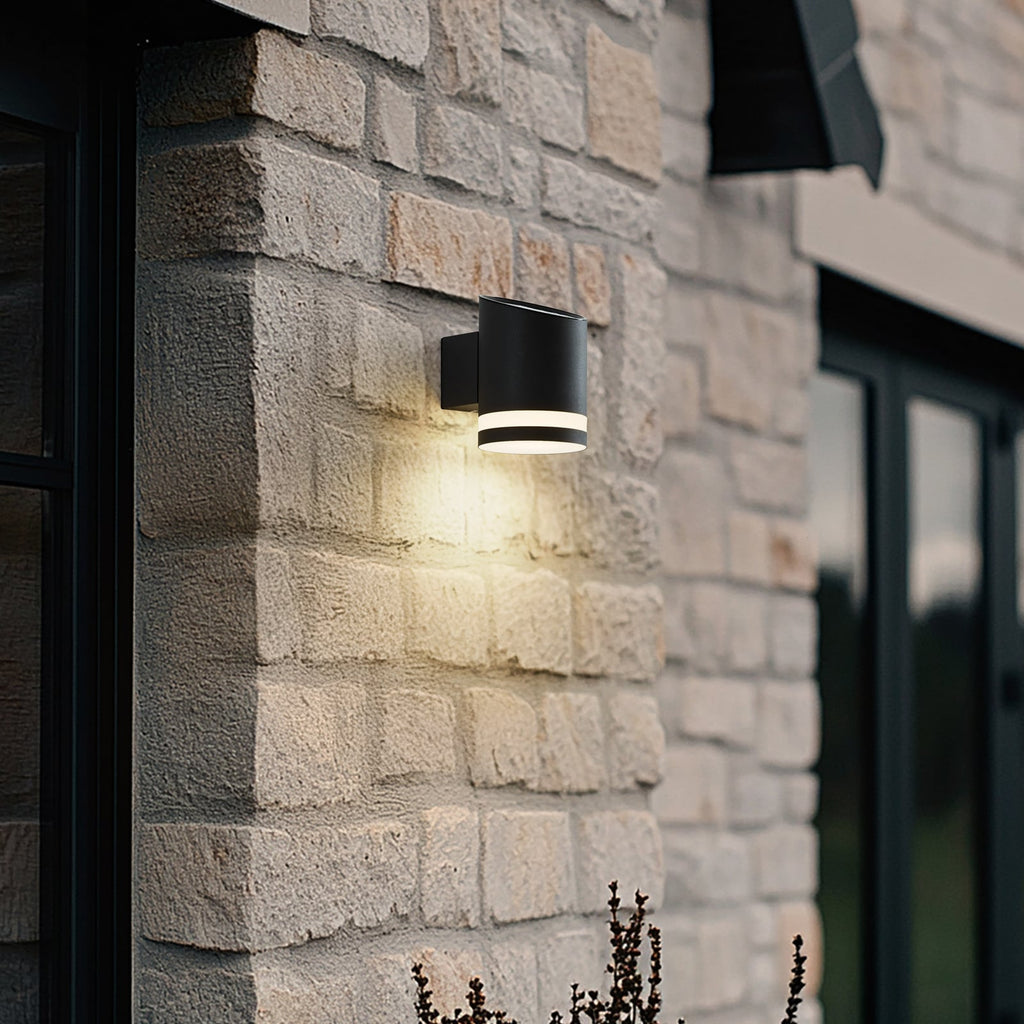 LED solcelle vegglampe Bentlas antrasitt bakside