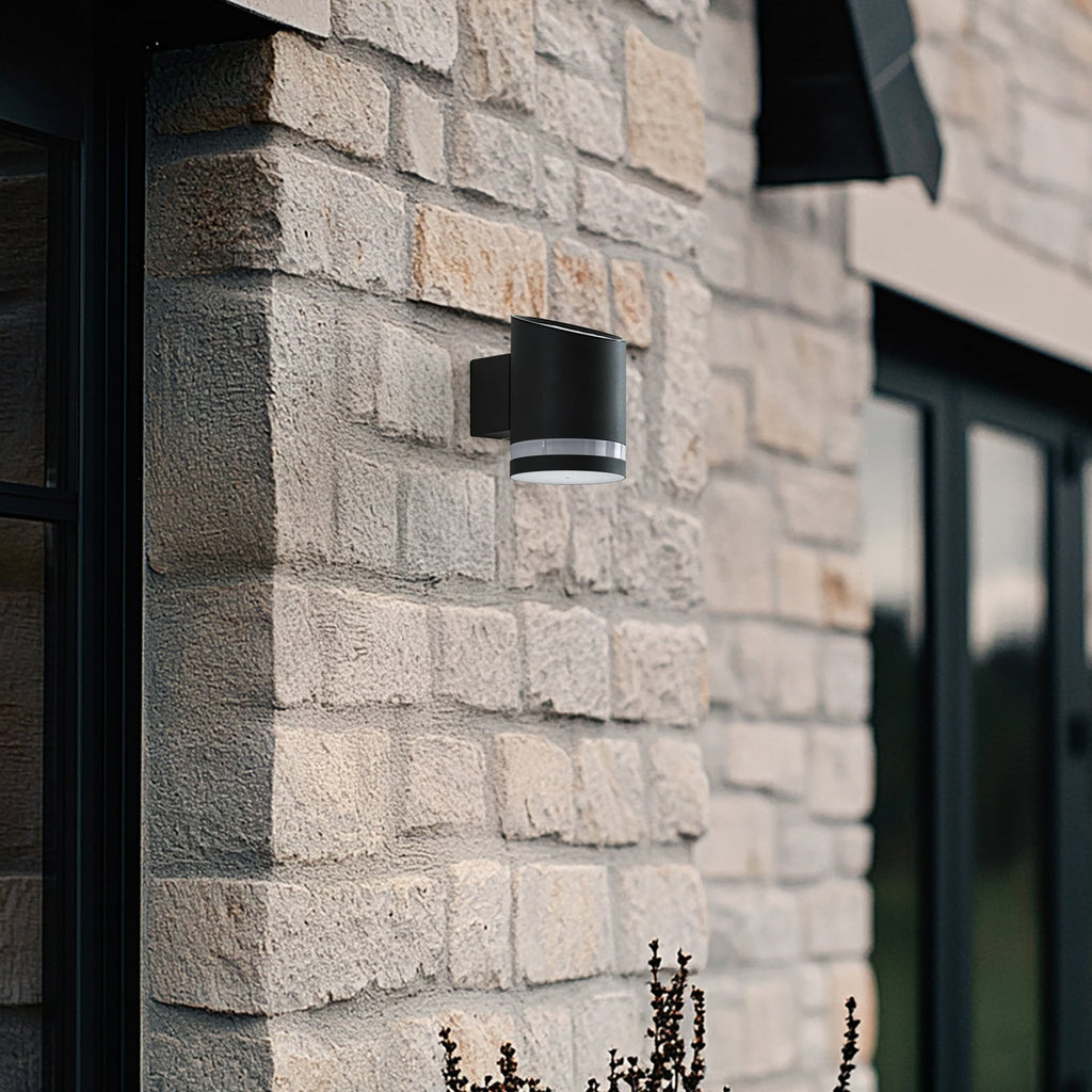 LED solcelle vegglampe Bentlas antrasitt montert ute