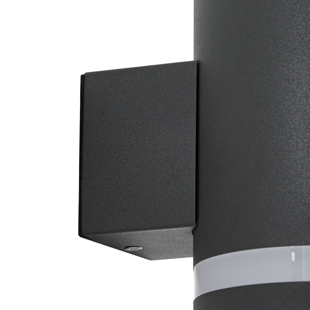 LED solcelle vegglampe Bentlas antrasitt solcellepanel