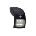 LED solcelle vegglampe med bevegelsessensor svart IP44 Searchlight forfra