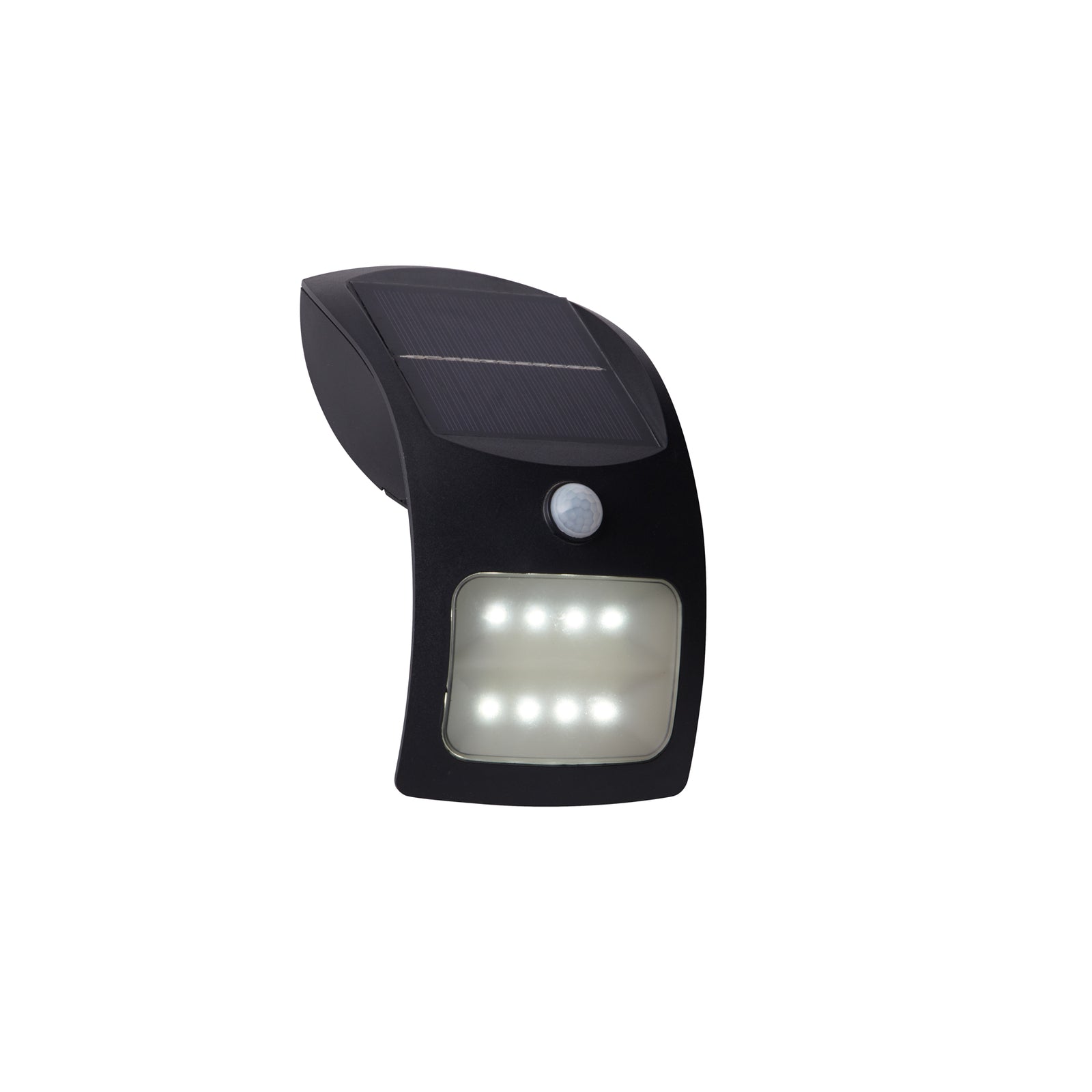 Montert LED solcelle vegglampe med bevegelsessensor Searchlight svart IP44