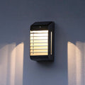 LED solcelle-vegglampe Corner aluminium grå dimbar IP55 forfra