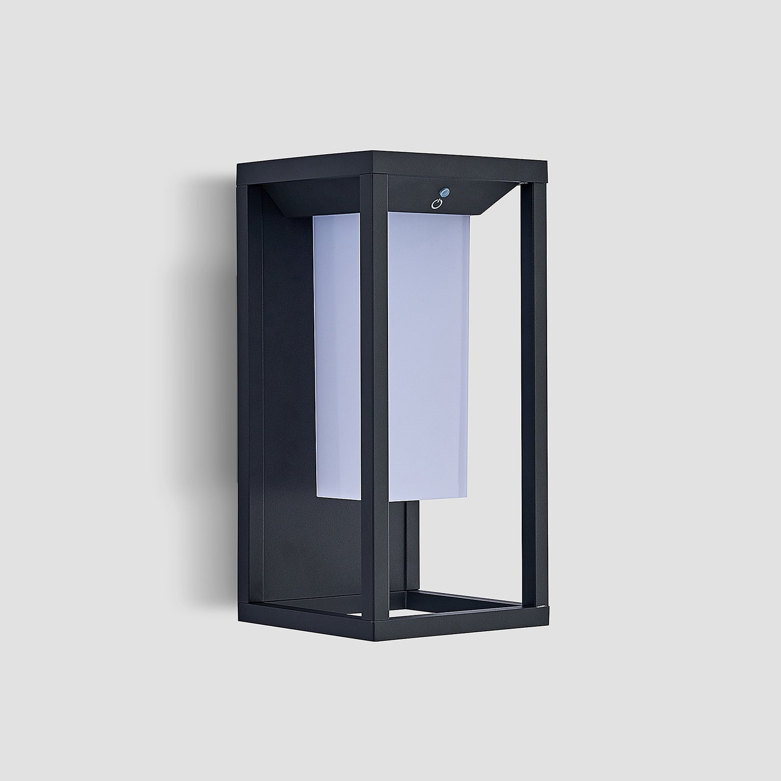 LED solcelle vegglampe Eliel med skumringssensor IP54 detalj av sensor