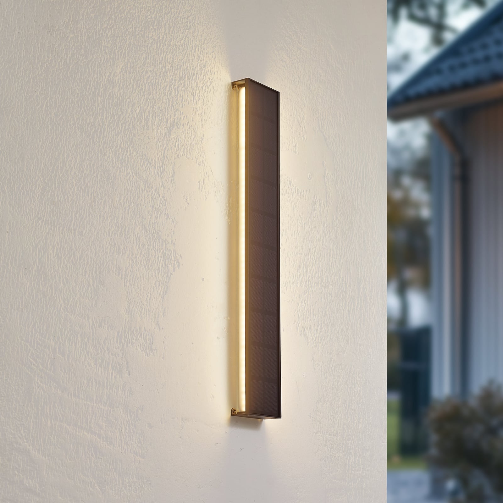 LED solcelle-vegglampe Laarni dimbar svart bakside