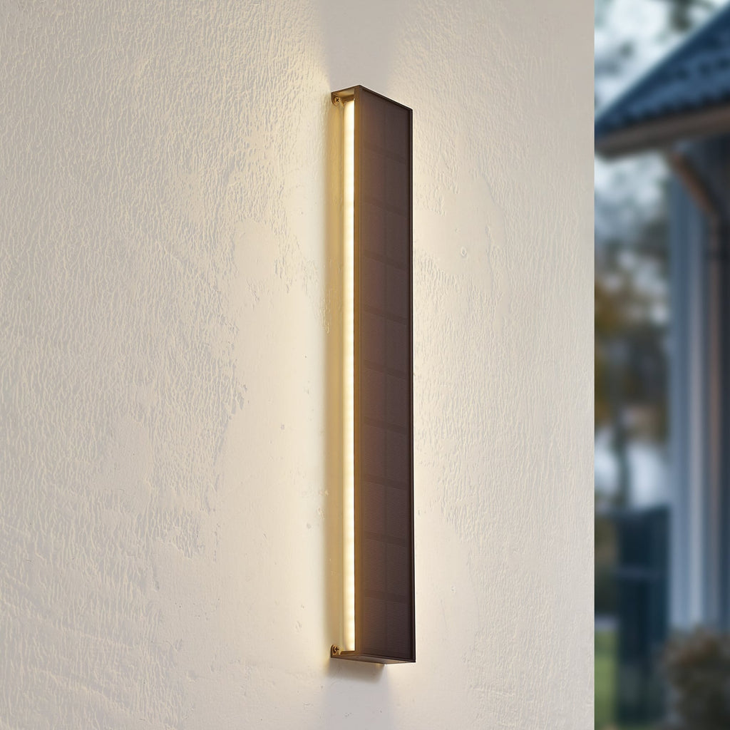 LED solcelle-vegglampe Laarni dimbar svart forside