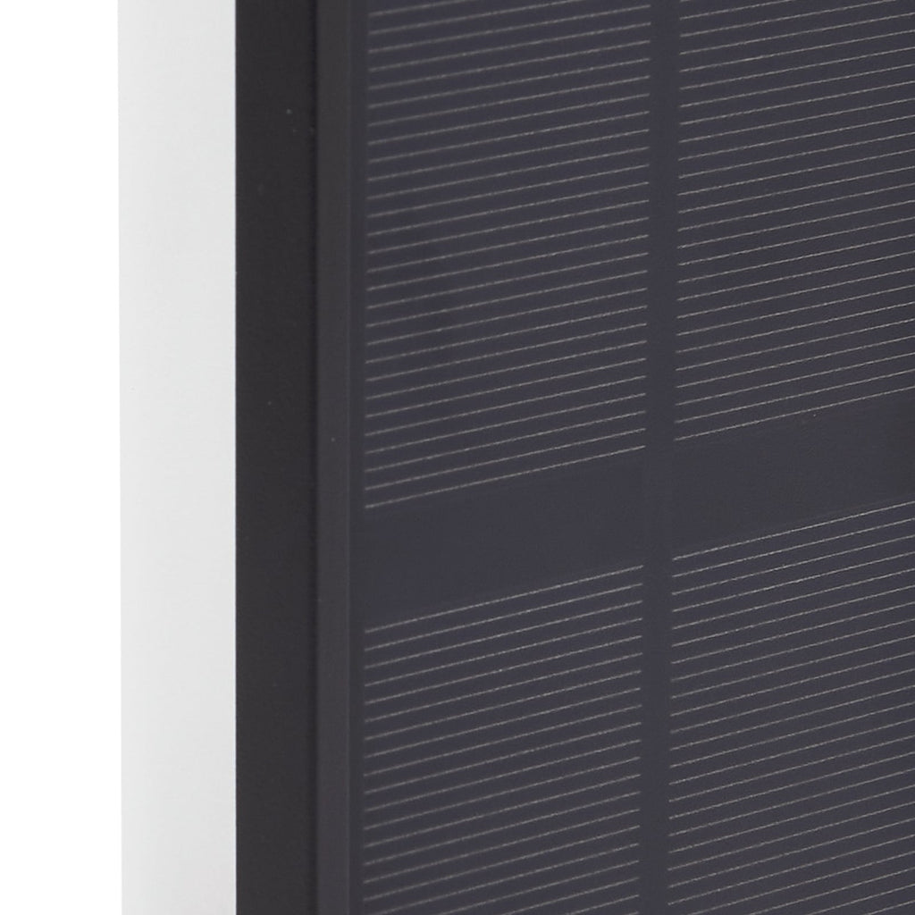 LED solcelle-vegglampe Laarni dimbar svart sideprofil