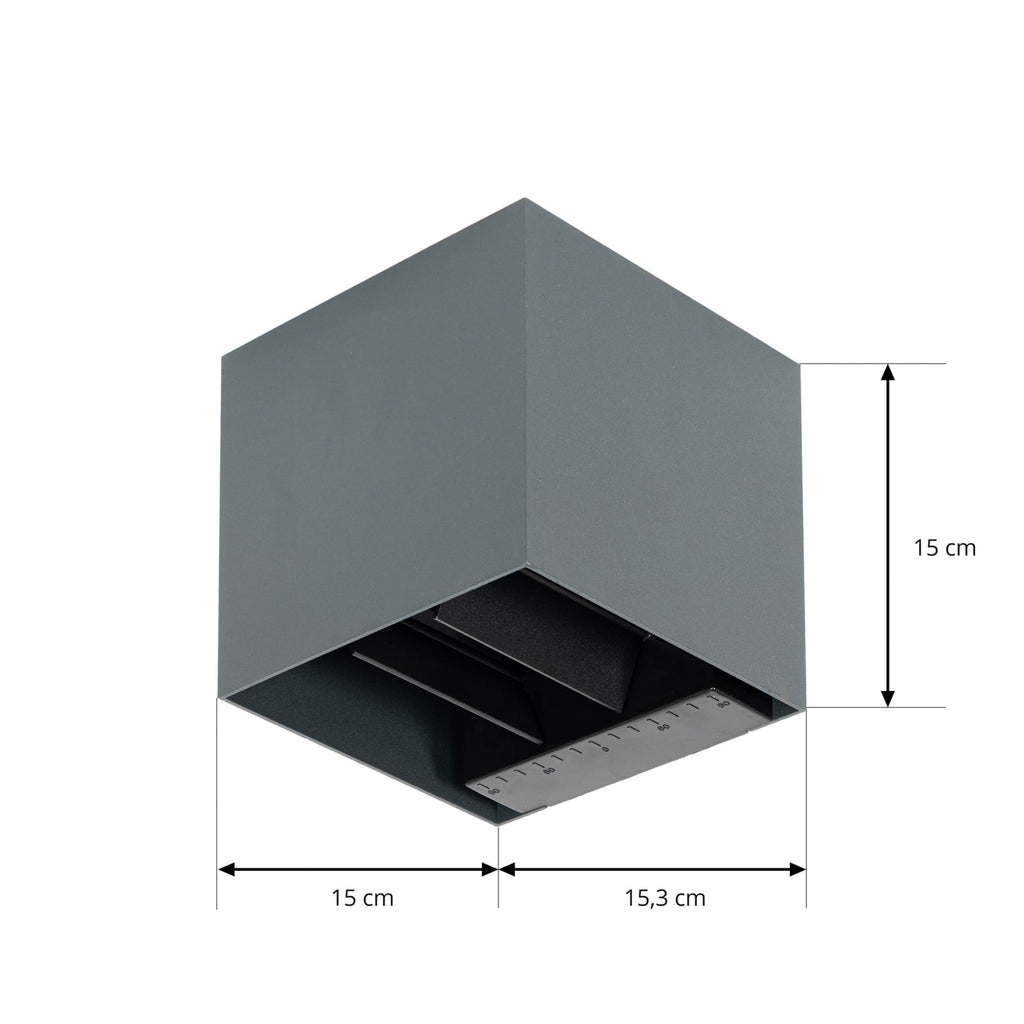 LED solcelle-vegglampe Lius med bevegelsessensor IP65 montert