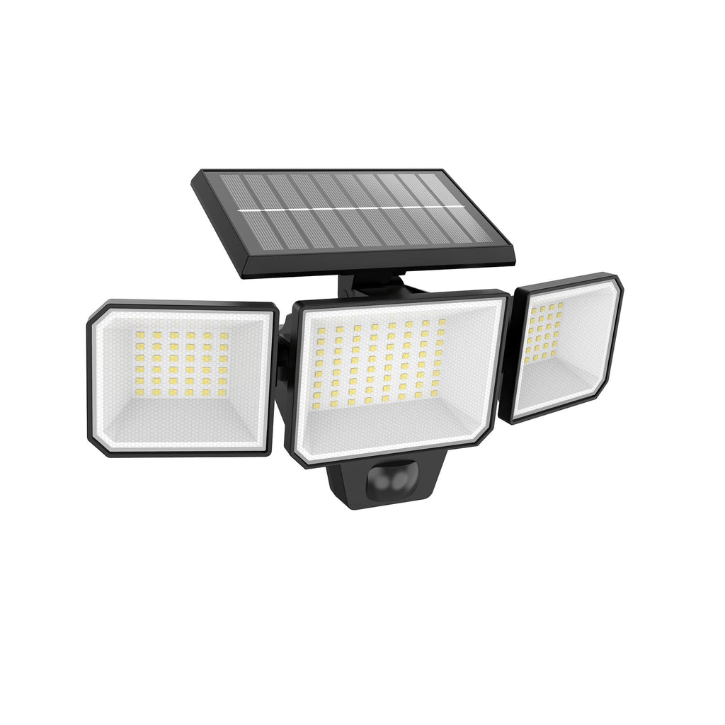 LED solcelle-vegglampe Nysil 3-lys med bevegelsessensor IP44 Philips forfra