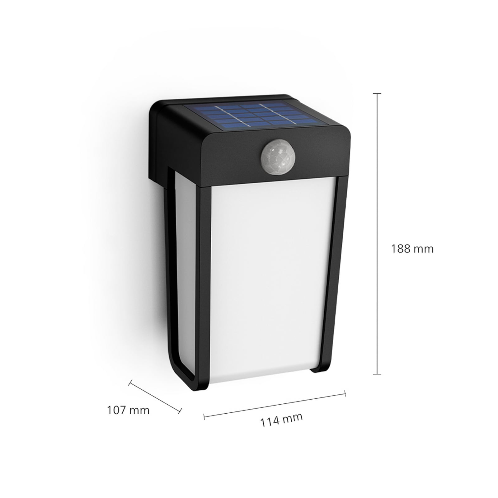 LED solcelle-vegglampe Shroud 2-pack med sensor IP44 montert på vegg