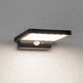 LED solcelle vegglampe Solveig med bevegelsessensor svart IP44 forfra