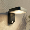LED solcelle-vegglampe Tarlson med bevegelsessensor antrasitt IP44 forfra