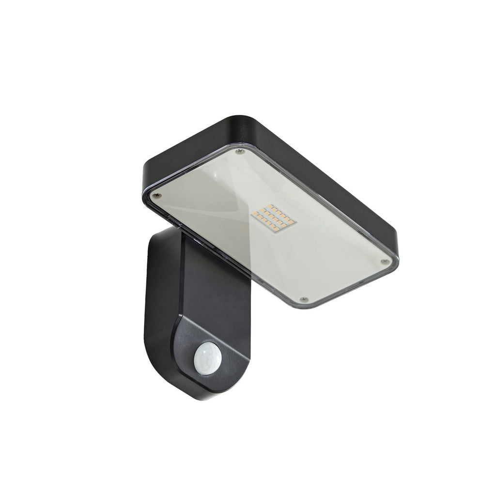Nærbilde av sensor på LED solcelle-vegglampe Tarlson med bevegelsessensor antrasitt IP44