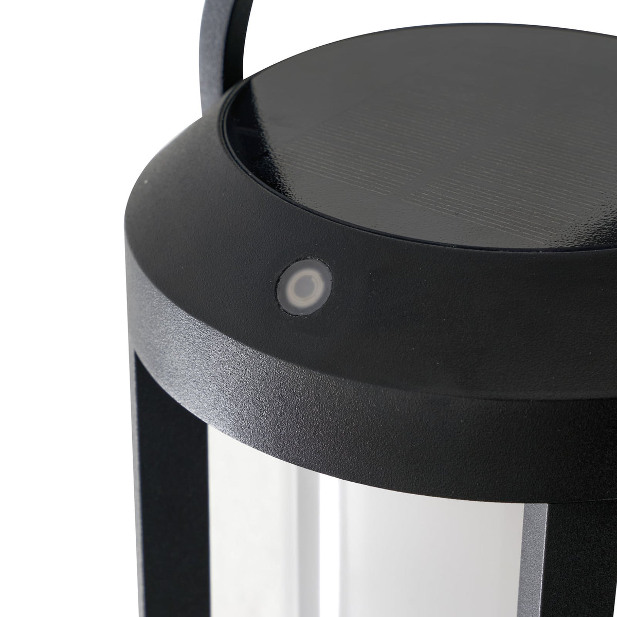 LED solcelle-vegglampe Tilena rund dimbar svart IP54 veggfeste