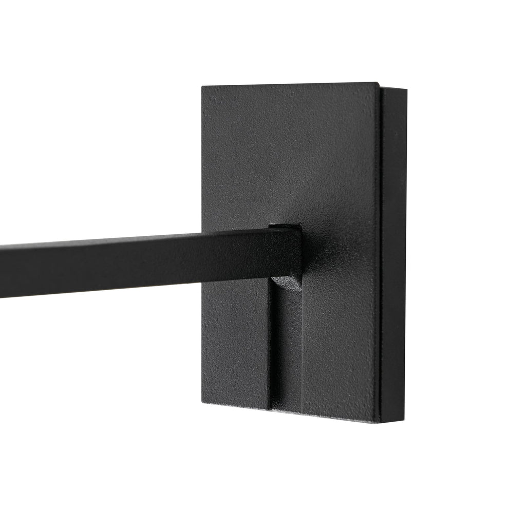 LED solcelle-vegglampe Tilena kantet dimbar svart IP54 lysstyrke justering