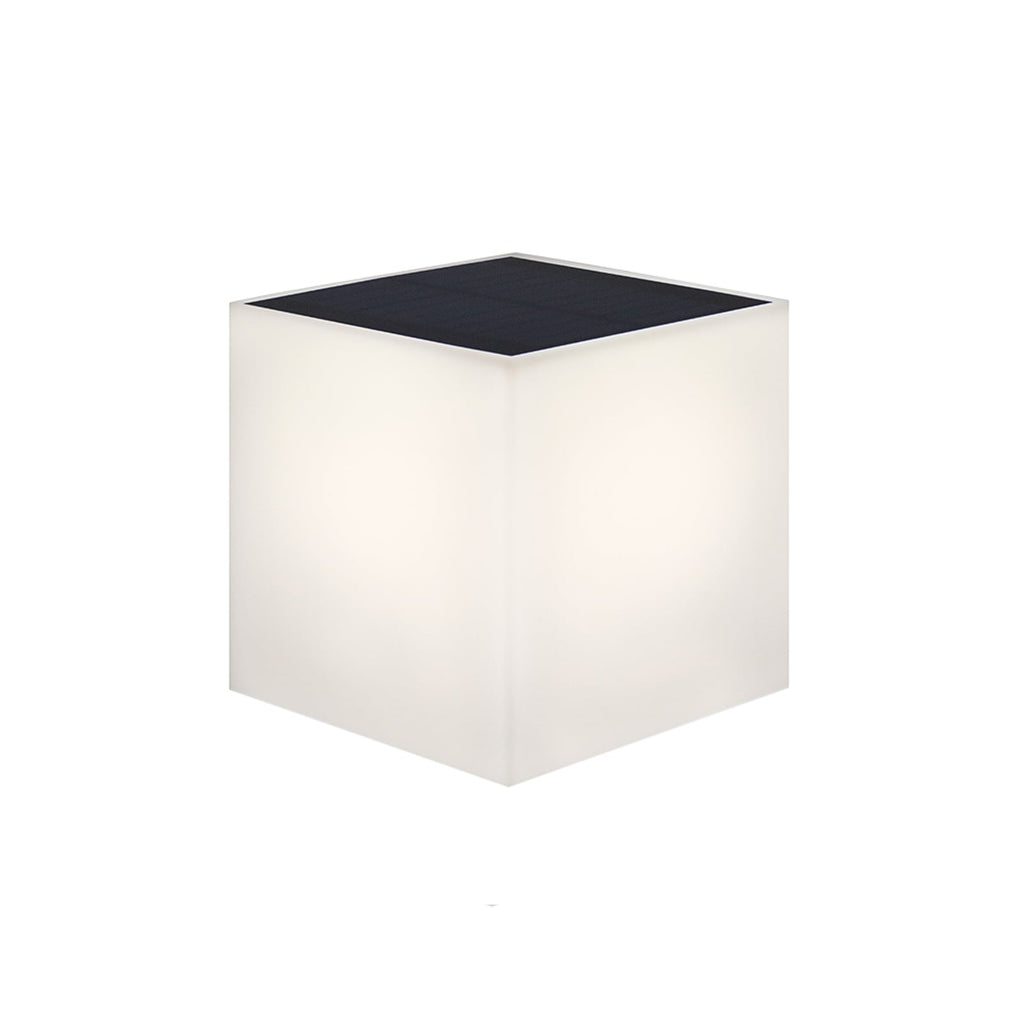 LED solcelle vegglampe Wally hvit 18x18 cm IP65 med fjernkontroll forfra