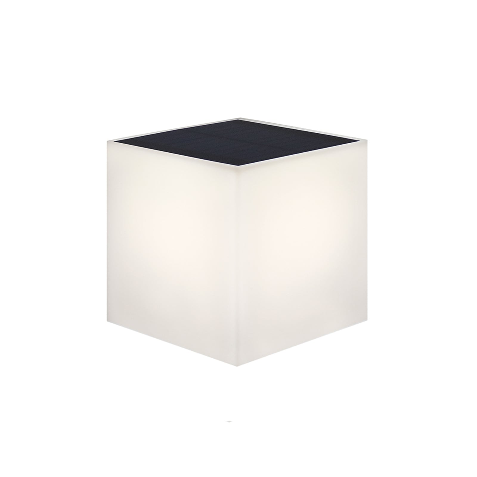 LED solcelle vegglampe Wally hvit 18x18 cm IP65 med fjernkontroll forfra