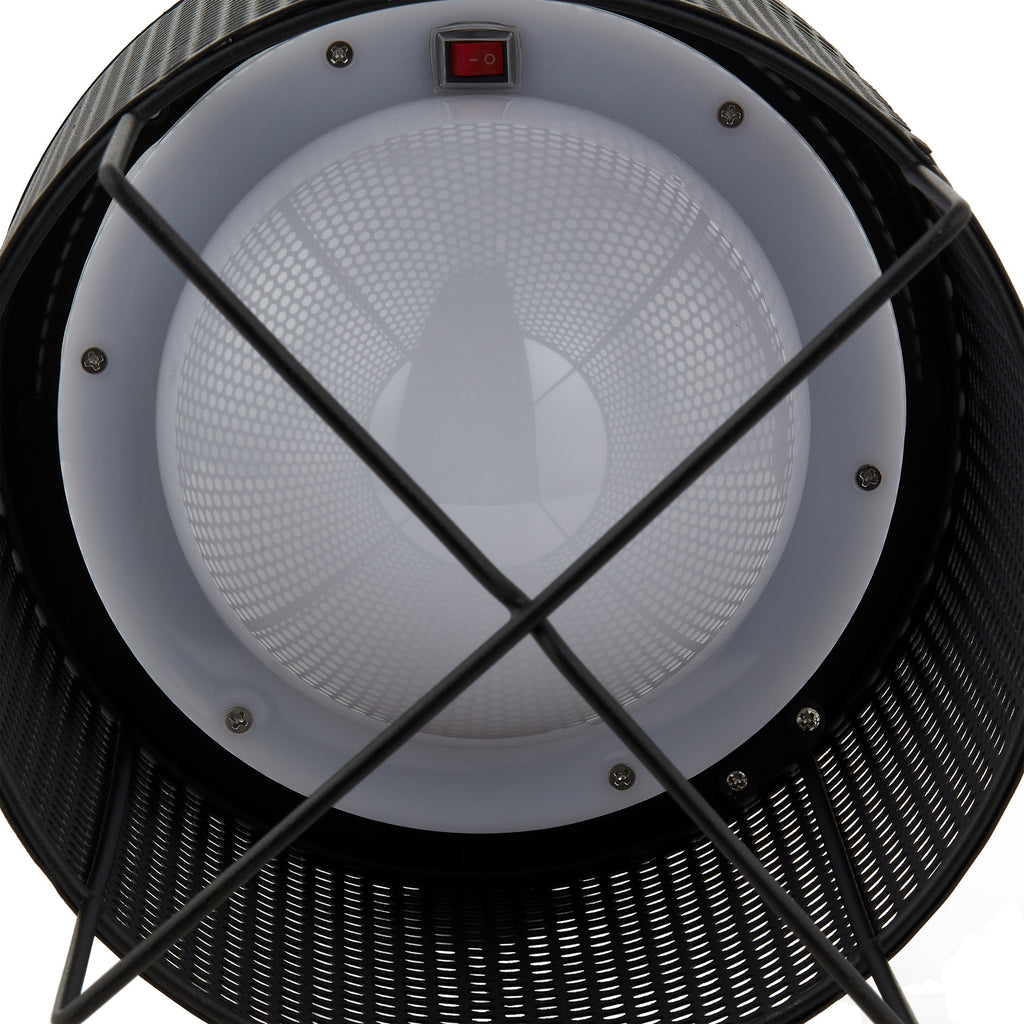 LED solcellebordlampe Achilleas RGBW dimbar svart IP44 RGB lysfarge