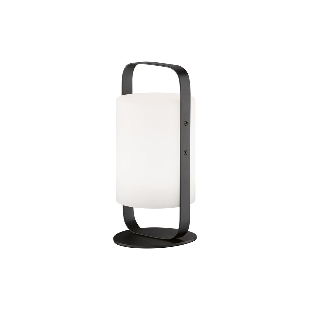 LED solcellebordlampe Casoli dimbar RGB IP44 Ø12 cm fra FH Lighting forfra