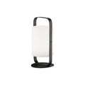 LED solcellebordlampe Casoli dimbar RGB IP44 Ø12 cm fra FH Lighting forfra