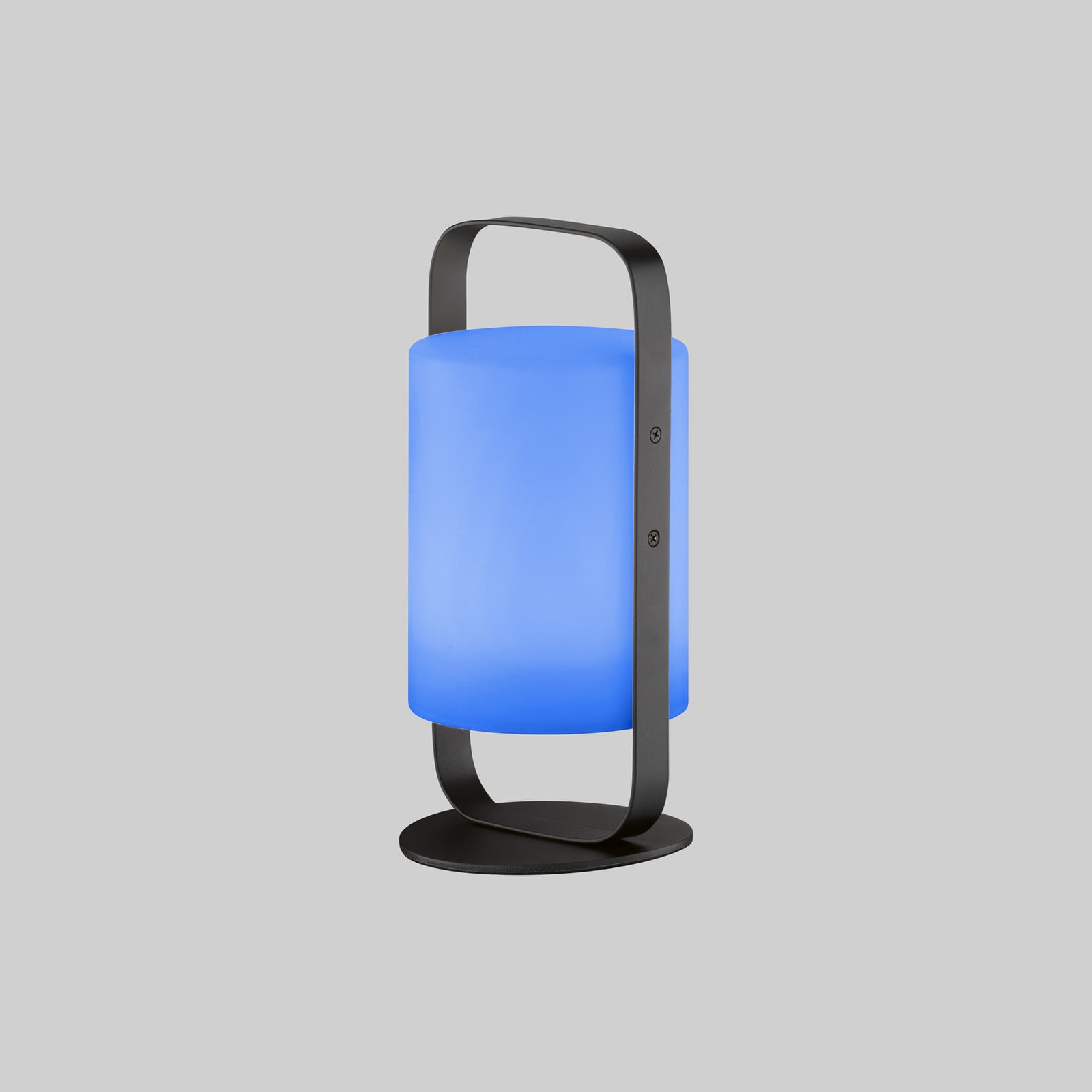 Nærbilde av LED solcellebordlampe Casoli dimbar RGB IP44 Ø12 cm