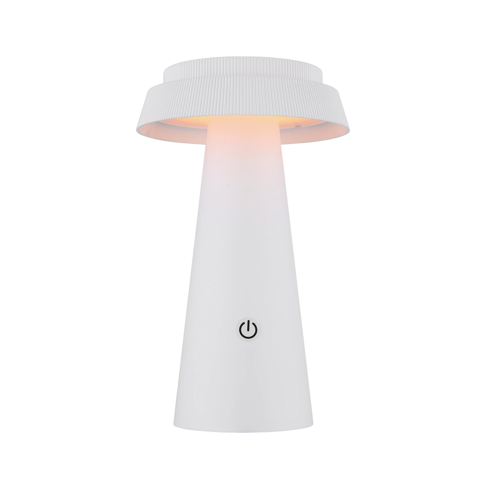 LED solcellebordlampe dimbar hvit CCT Ø14 cm Globo nærbilde av LED-lys