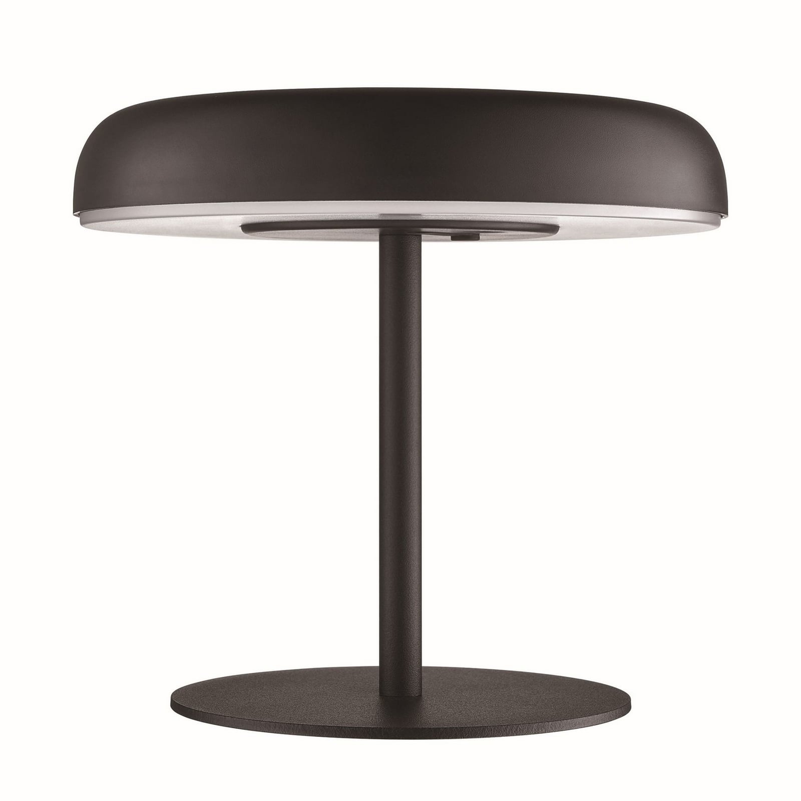 LED solcellebordlampe Elmer dimbar svart montert ute