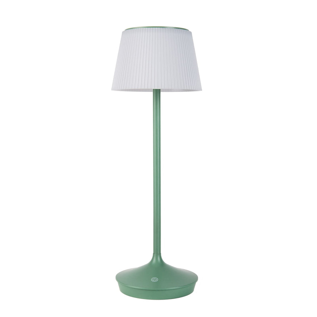 LED solcellebordlampe Emmi CCT dimbar grønn IP44 montert ute