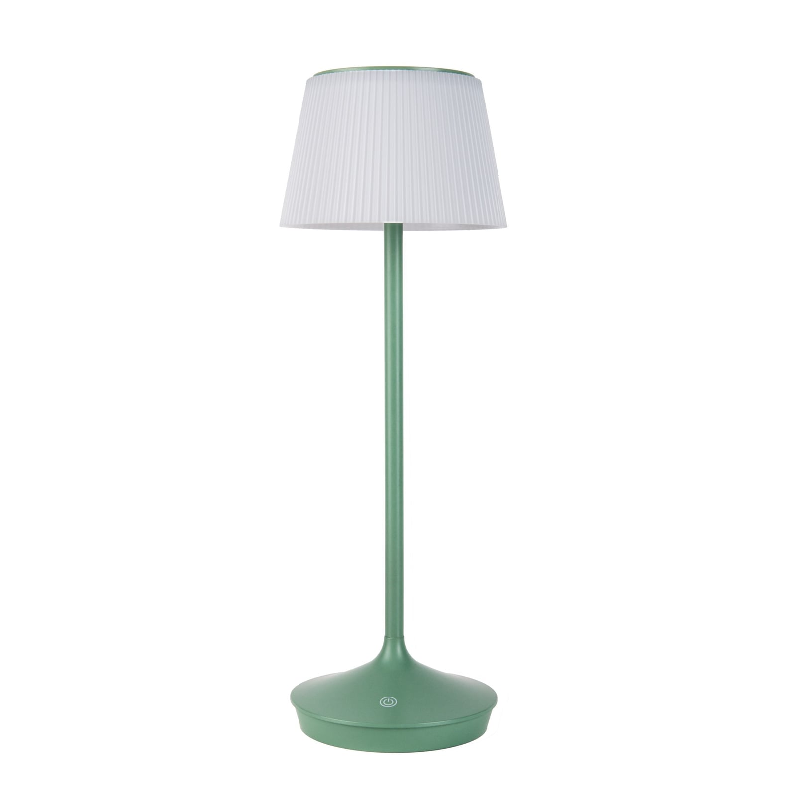 LED solcellebordlampe Emmi CCT dimbar grønn IP44 montert ute