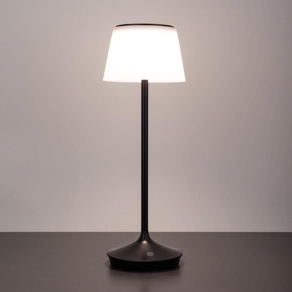 USB-C ladekabel med LED solcellebordlampe Emmi CCT dimbar svart 38 cm