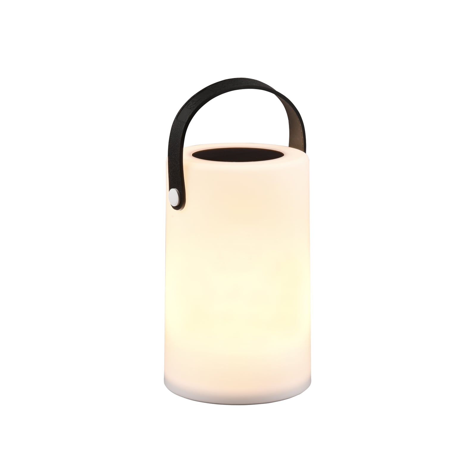 LED solcellebordlampe Garcia RGBW hvit forfra
