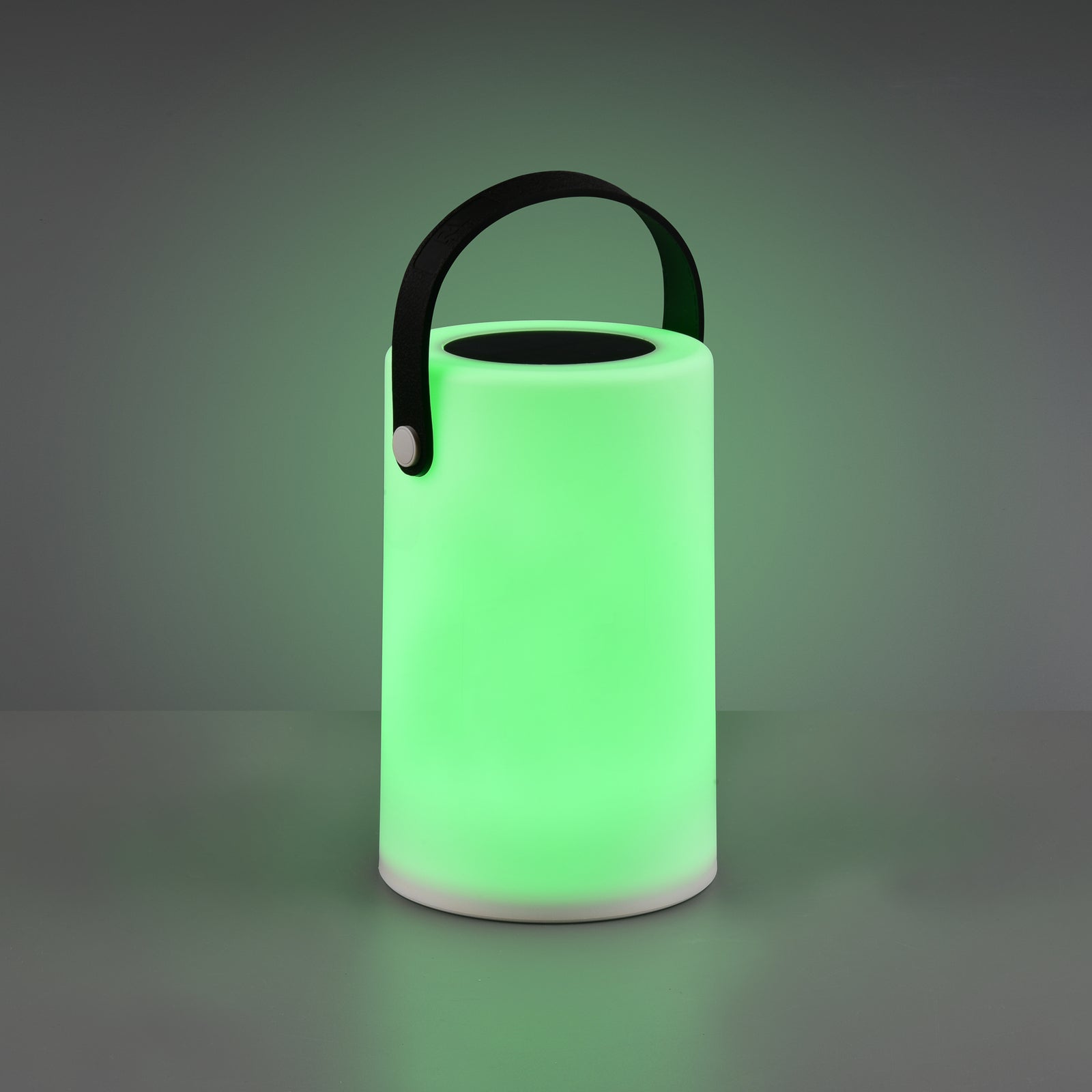 LED solcellebordlampe Garcia RGBW hvit Ø13 cm IP44 - Reality