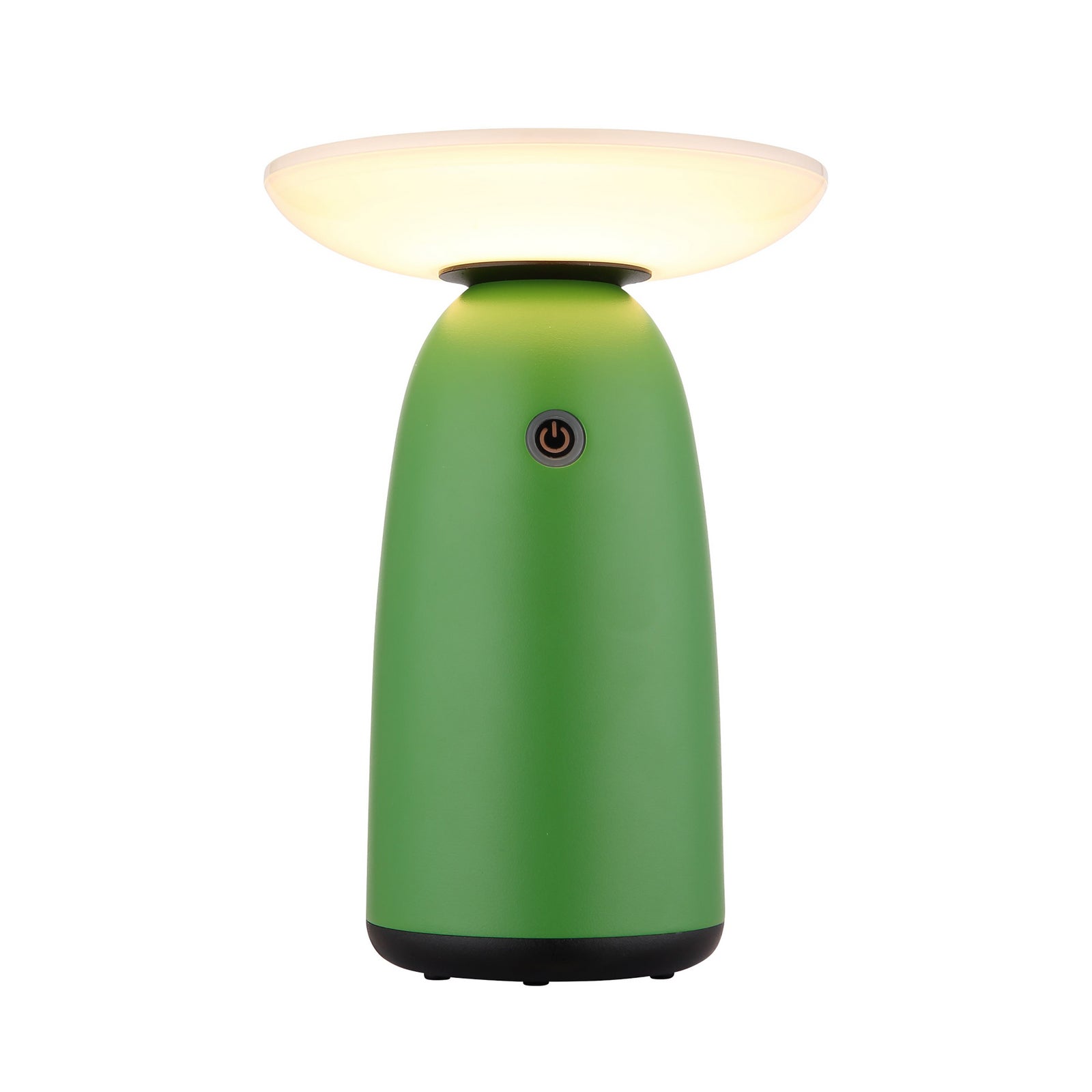 LED solcellebordlampe grønn aluminium dimbar bakside med USB-tilkobling