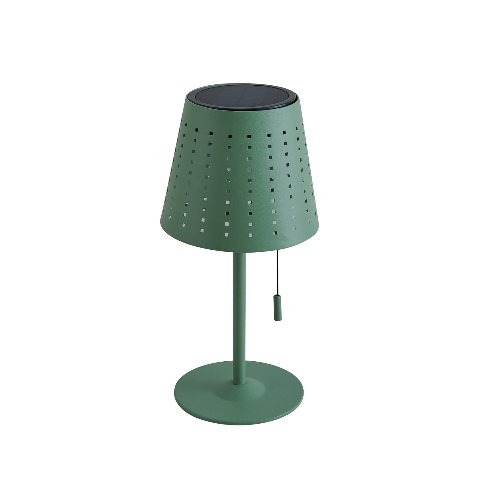 Detalj av LED solcellebordlampe Hilario mintgrønn jern