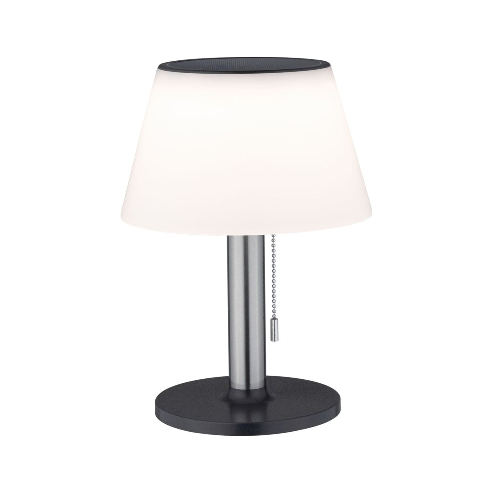 Detalj av LED solcellebordlampe Lillesol dimbar svart