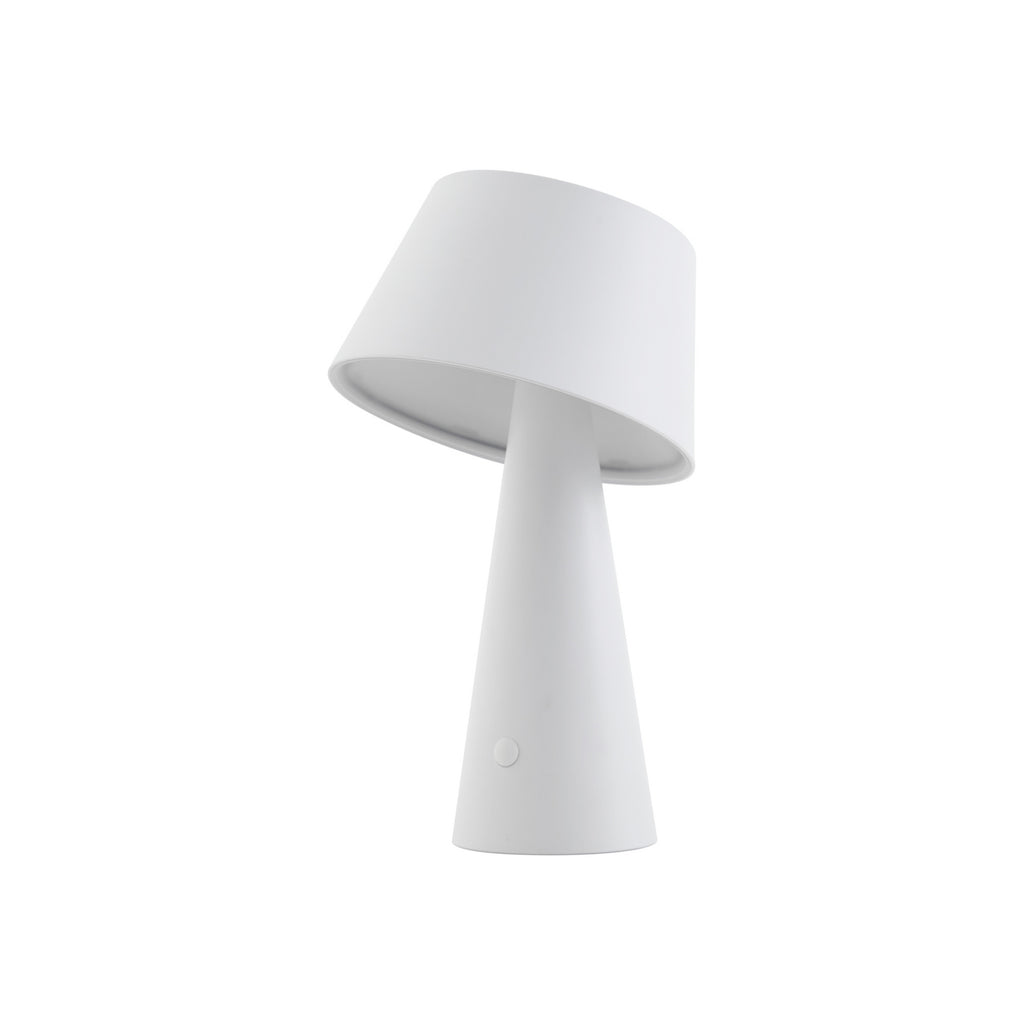 LED solcellebordlampe Lirinor dimbar hvit Ø13 cm IP44 montert utendørs
