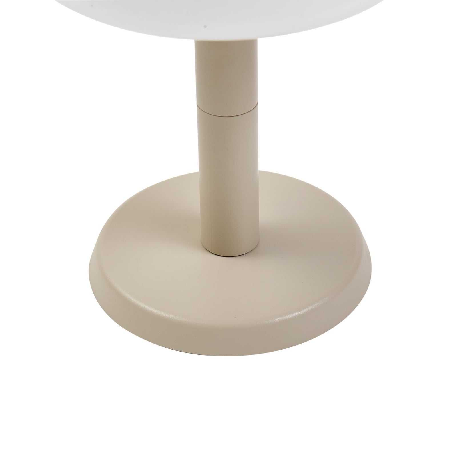 LED solcellebordlampe Mikkel beige dimbar IP44 henging