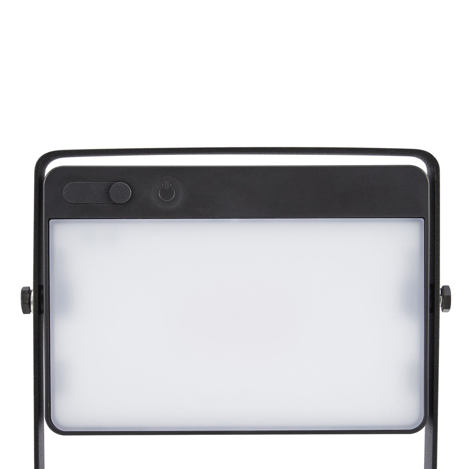 LED solcellebordlampe Saulio dimbar svart USB IP44 med USB ladekabel