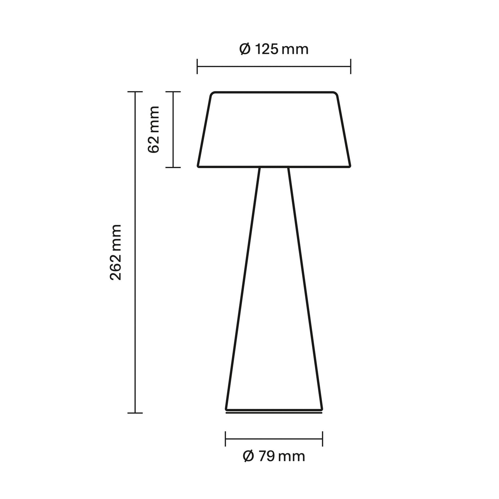 LED solcellebordlampe Solino dimbar grafitt IP44 26 cm nærbilde av touchbryter