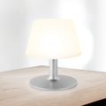 LED solcellebordlampe SunLight dimbar IP65 Ø21 cm forfra