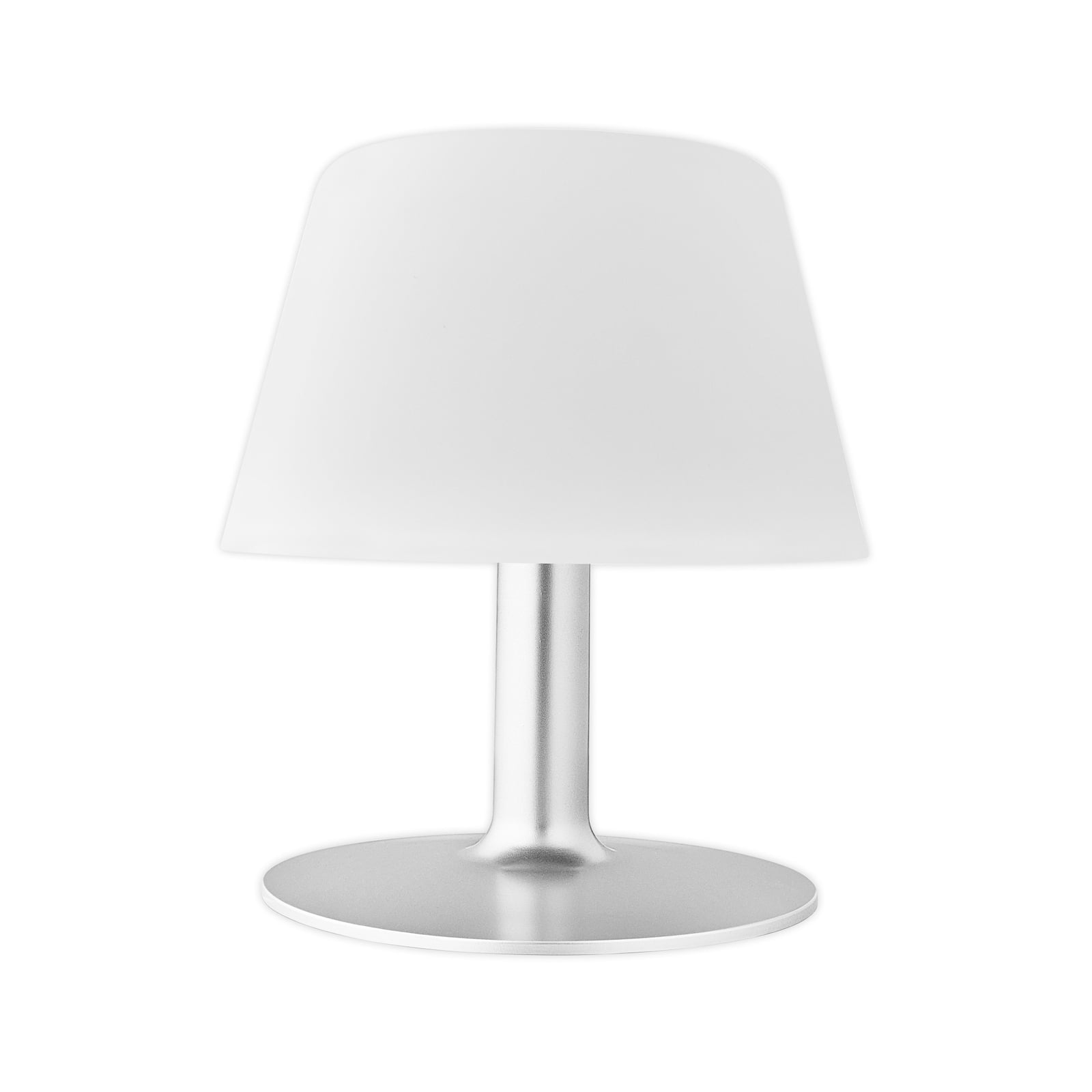LED solcellebordlampe SunLight dimbar IP65 Ø21 cm montert utendørs
