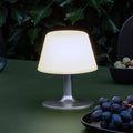 LED solcellebordlampe SunLight opal forfra