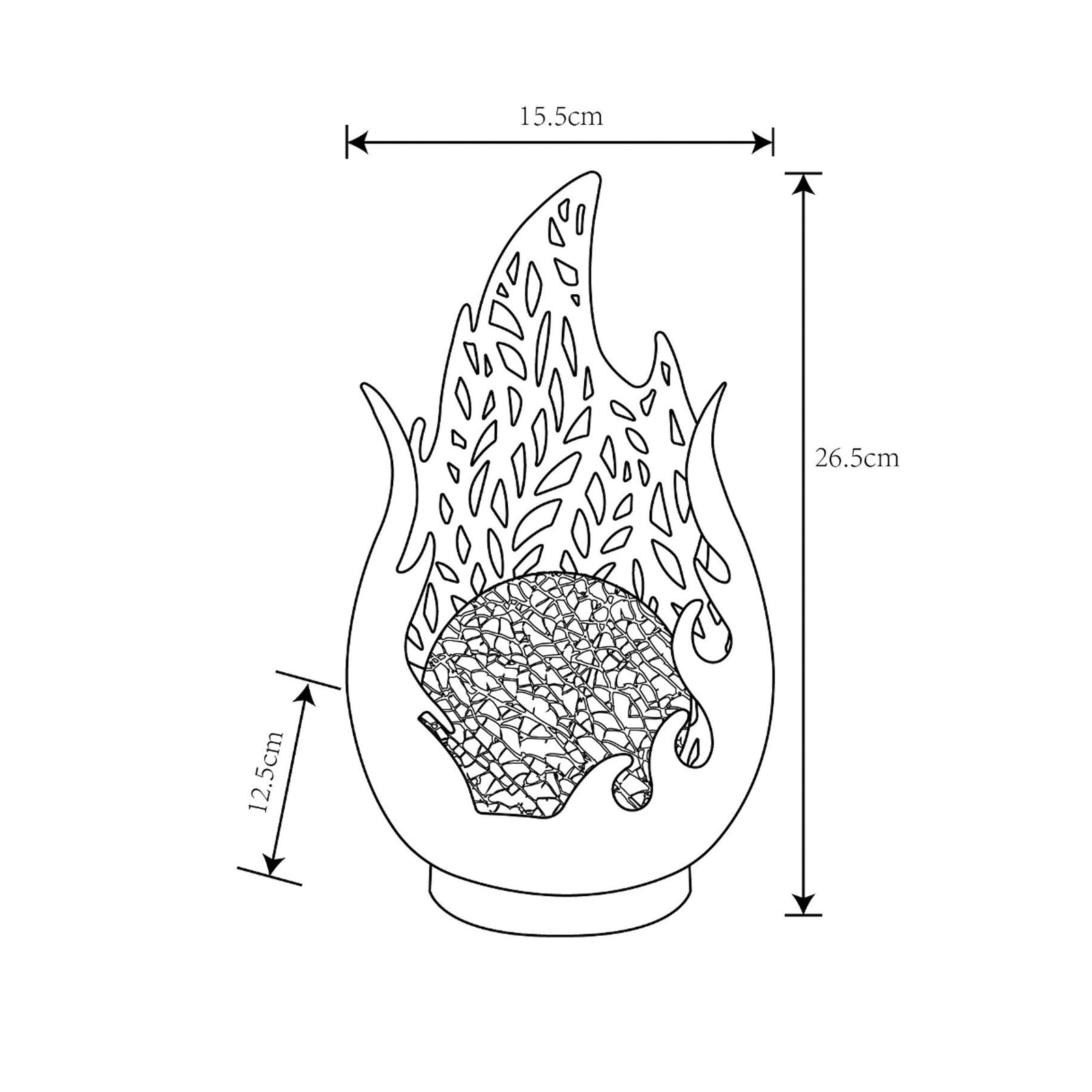 LED solcellebordlampe svart/gull metall/glass IP44 - Globo montert på bord