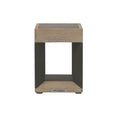 LED solcellebordlampe Teckalu dimbar teak/aluminium IP55 forfra