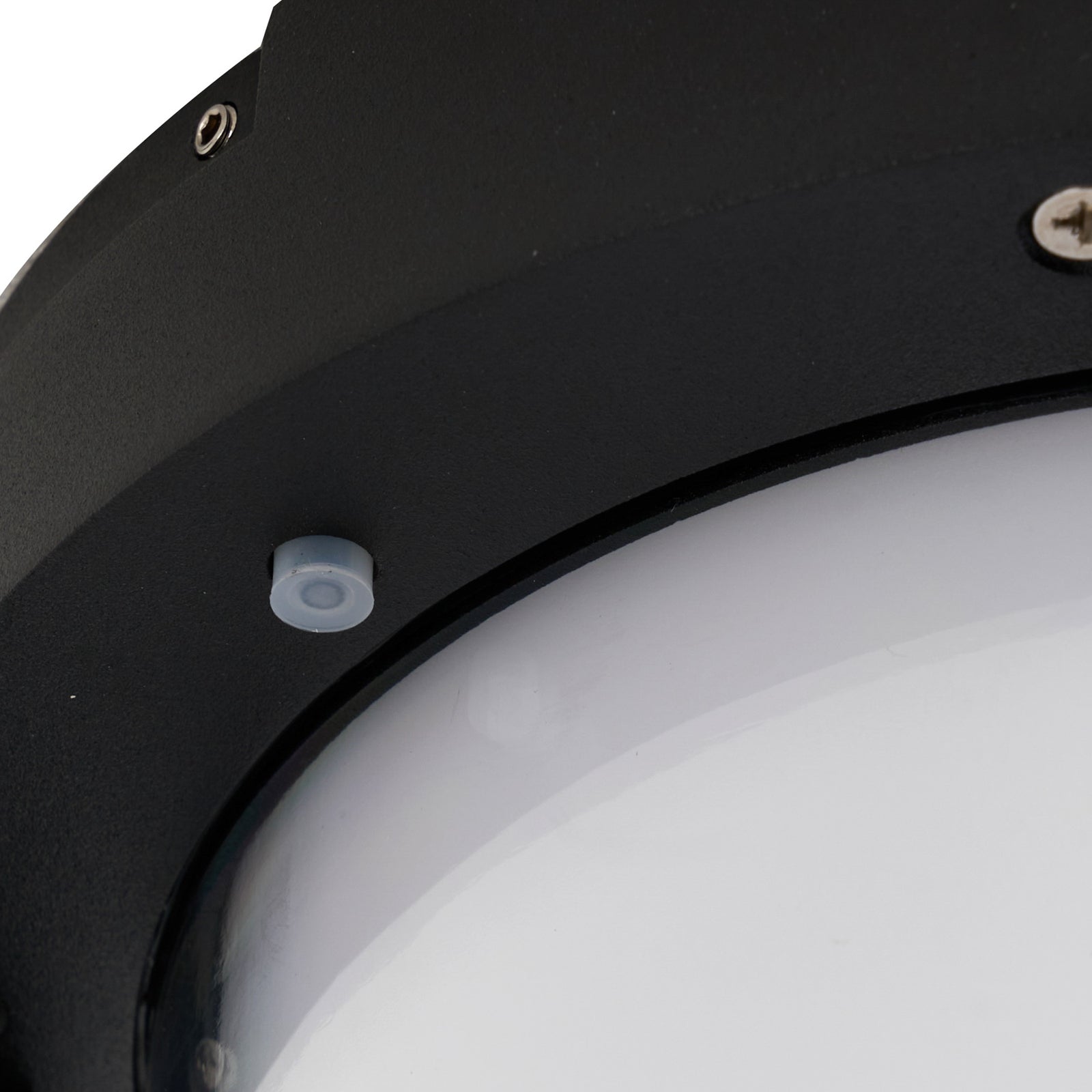 LED solcellebordlampe Tilena rund dimbar svart IP54 lysmodus