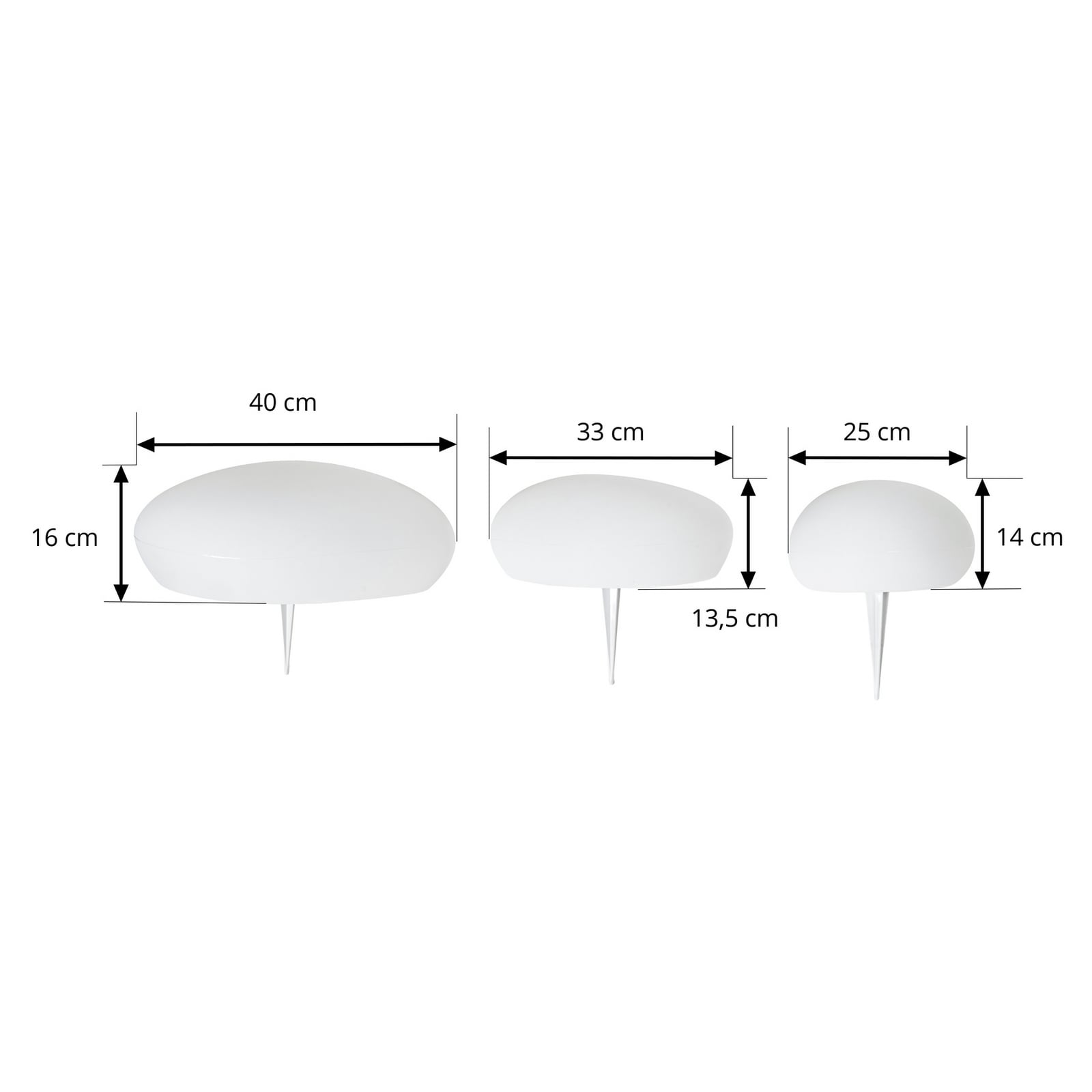 Detalj av LED solcelledekorlampe Liedra 3er-sett RGBW dimbar IP54