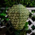 LED solcelledekorlampe Sunshine Flower grønn forfra