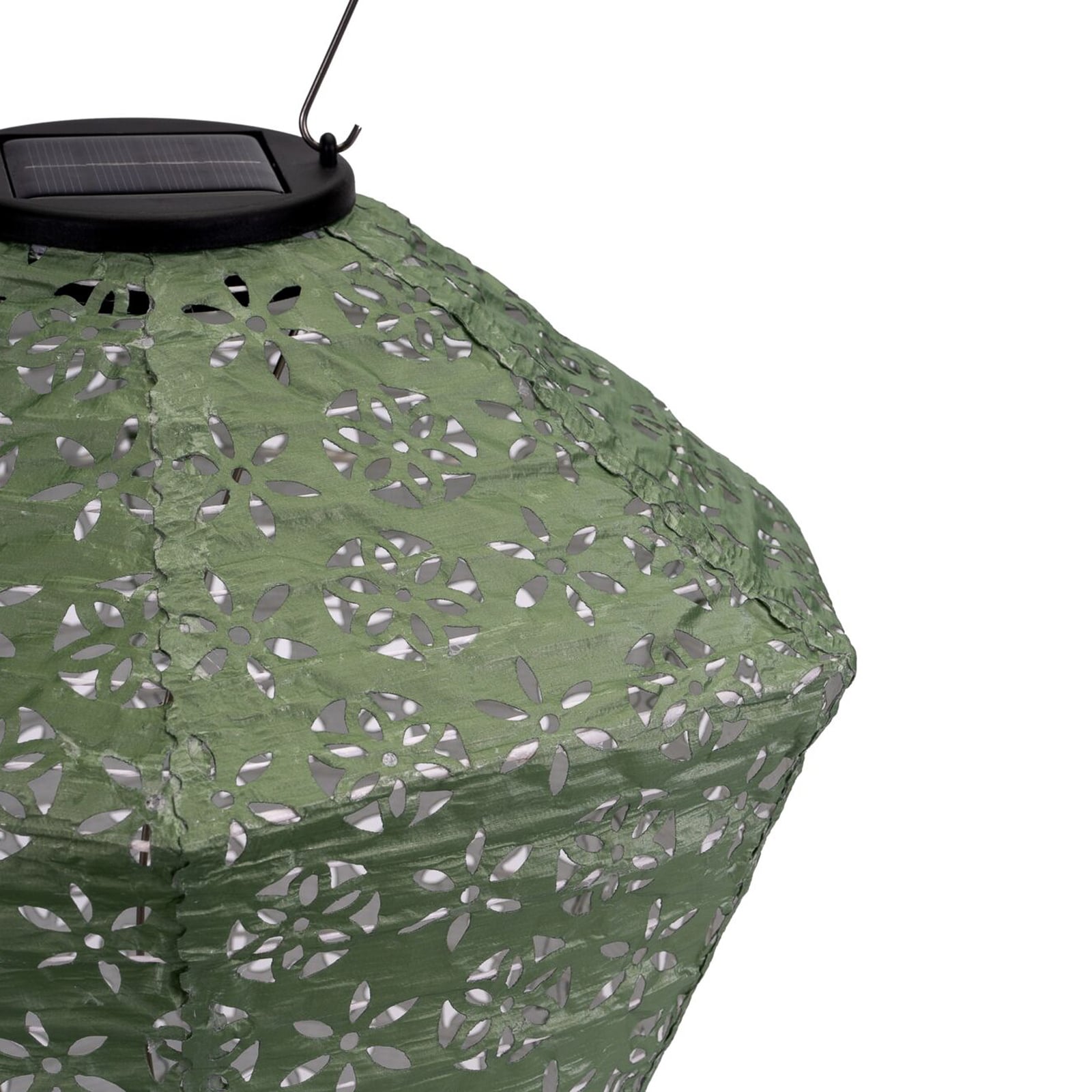 LED solcelledekorlampe Sunshine Flower grønn med solcellepanel