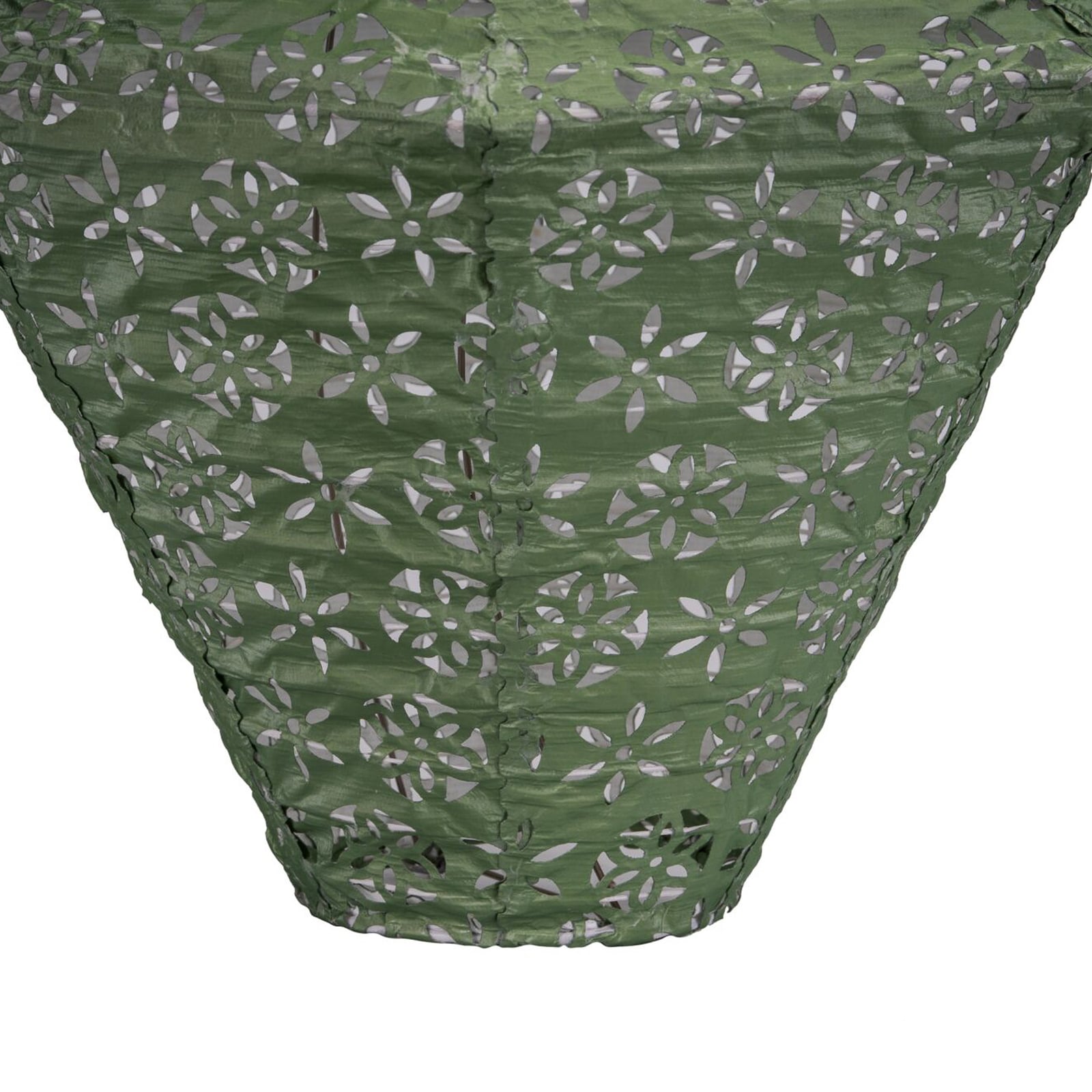 LED solcelledekorlampe Sunshine Flower grønn hengt opp i tre